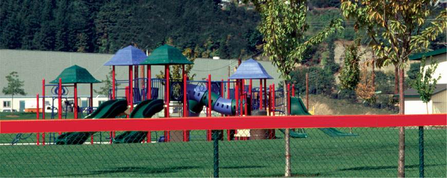 red safety top cap near playground