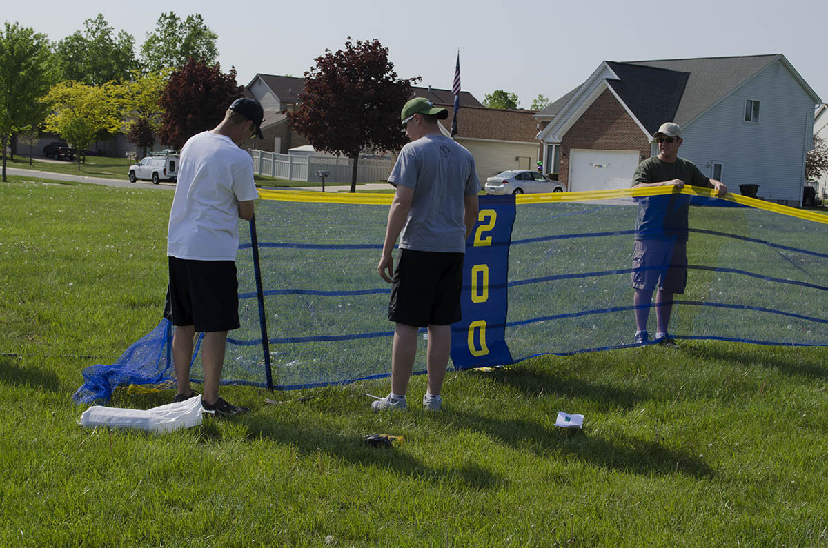 Grand Slam blue portable fence