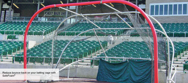 safefoam padding around batting cage